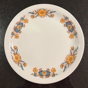 Gold & Blue Floral Salad Plate by Pillivuyt.